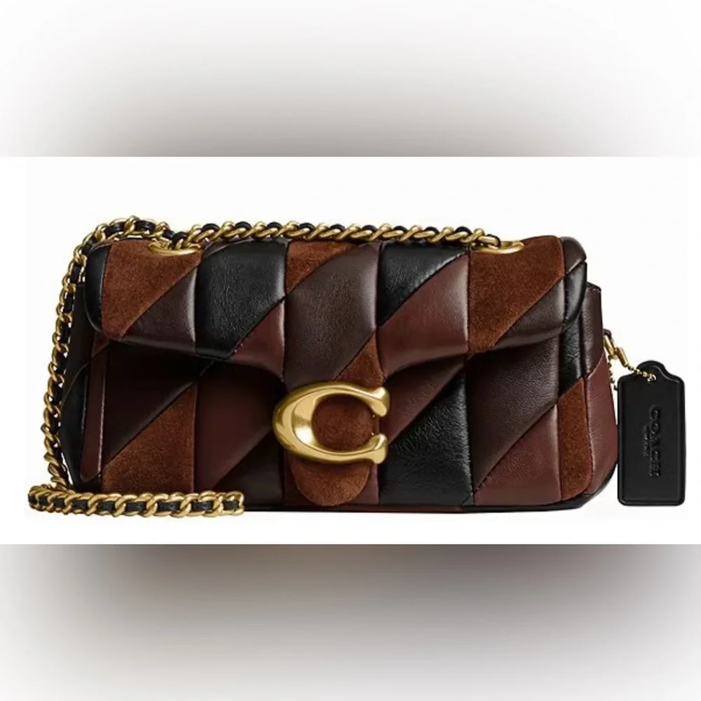 Coach Quilted Patchwork Leather & Suede Shoulder Bag - Picture 2 of 8